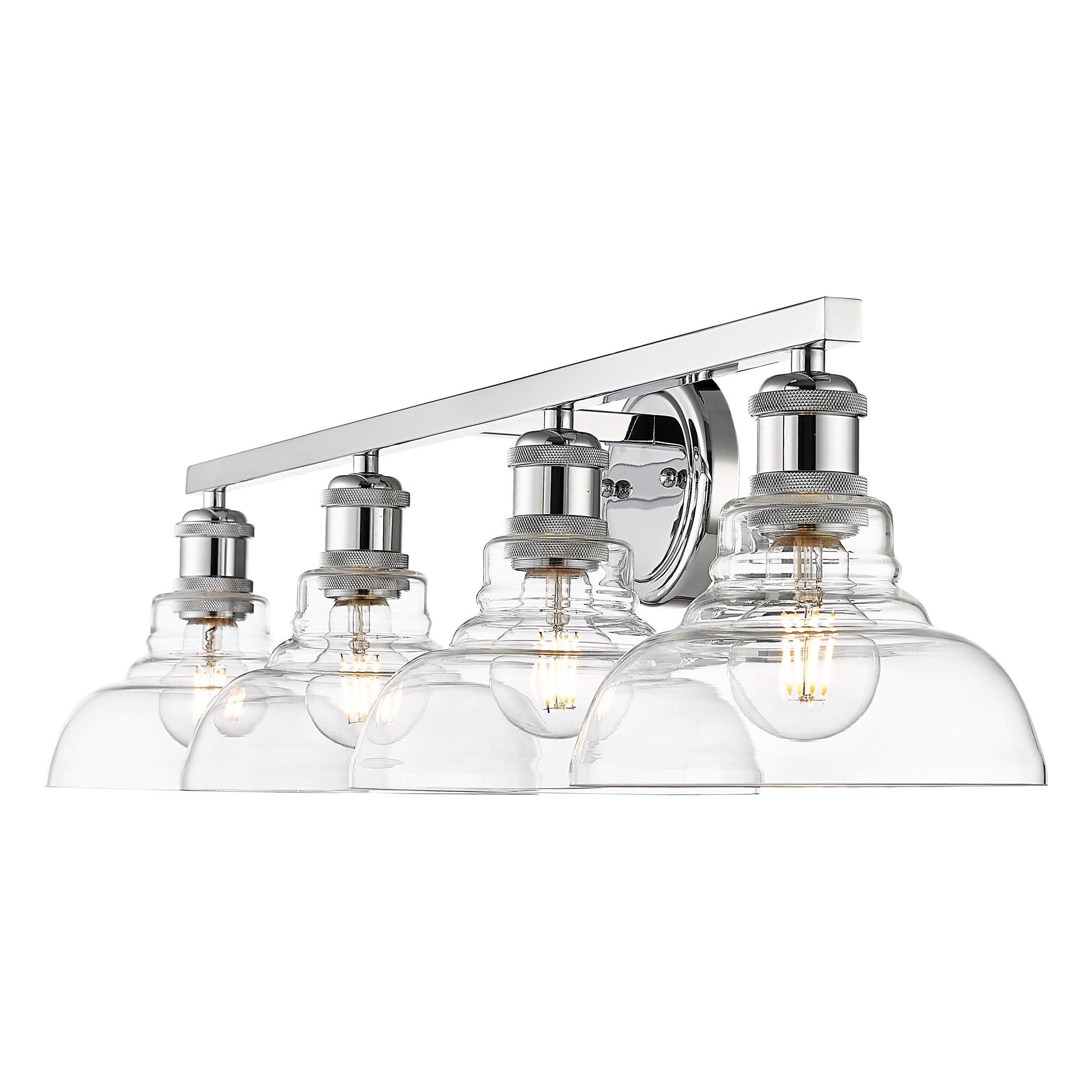 Yep by Golden Lighting Carver 4-light Vanity in Chrome - - Golden Lighting