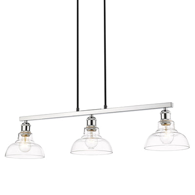 Yep by Golden Lighting Carver 3-light Island Light in Chrome - - Golden Lighting
