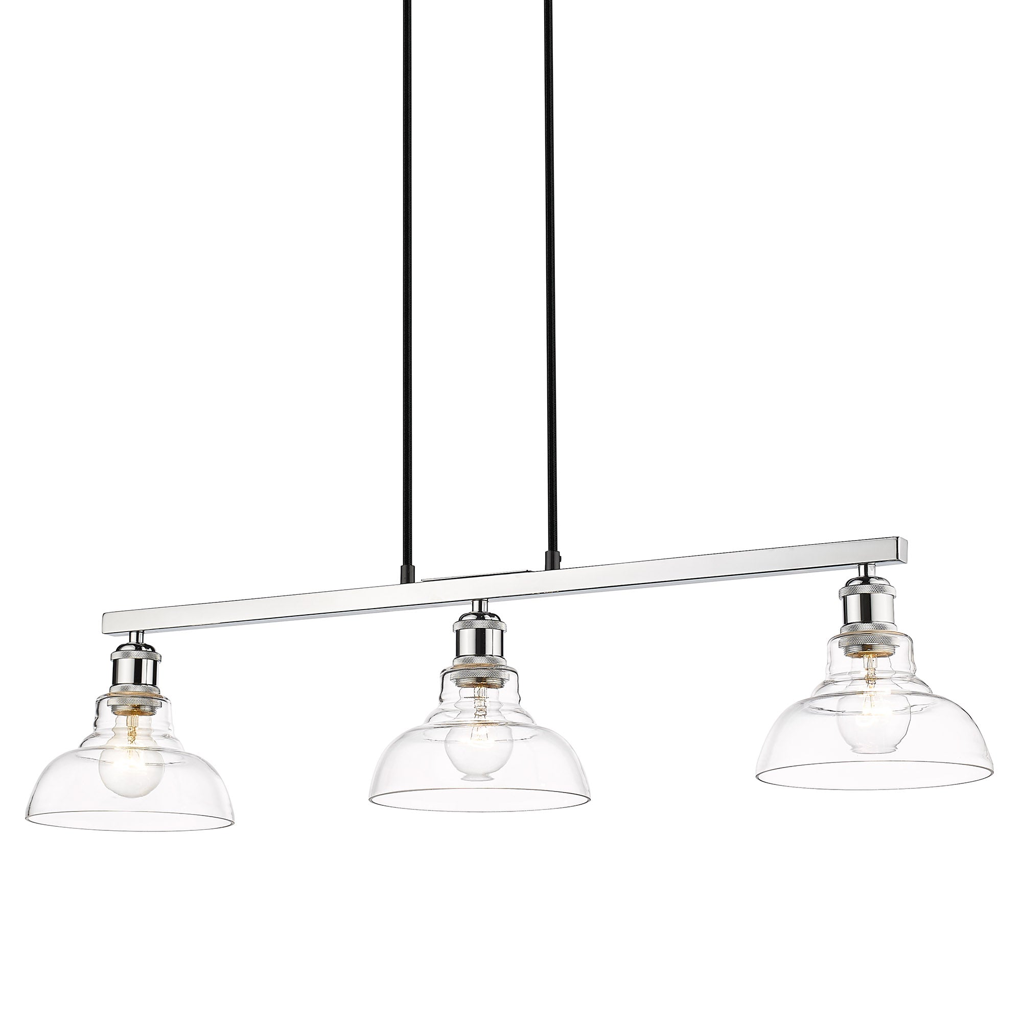 Carver Linear Pendant in Chrome - - Golden Lighting