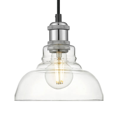 Yep by Golden Lighting Carver 1-light Pendant in Chrome - Default Title - Golden Lighting