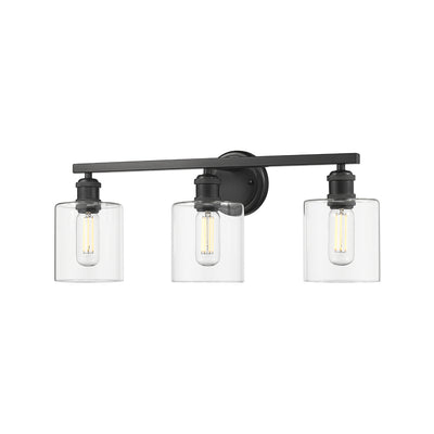 Golden Lighting Fisher 3-light Vanity in Matte Black - - Golden Lighting