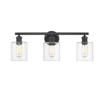 Golden Lighting Fisher 3-light Vanity in Matte Black