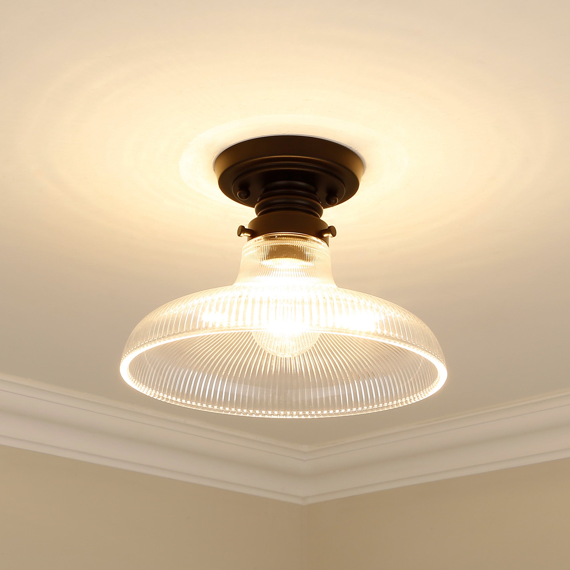 Clary 1-light Flush Mount in Matte Black