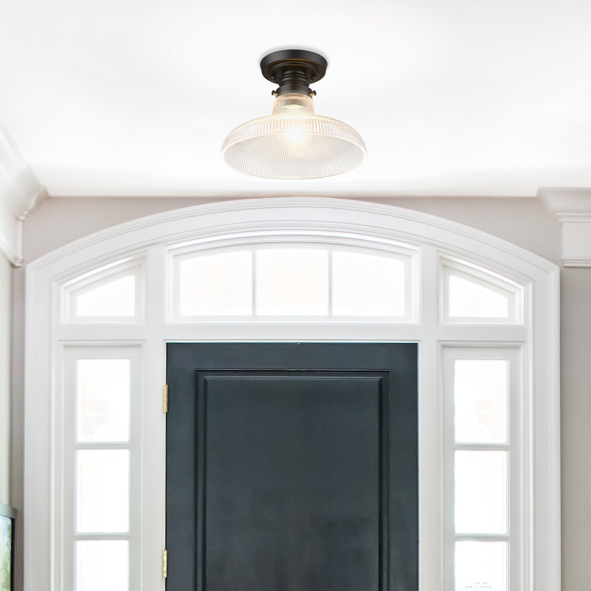 Clary 1-light Flush Mount in Matte Black