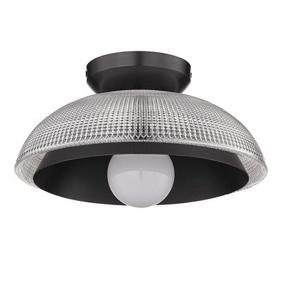 Golden Lighting Crawford 1-light Flush Mount in Matte Black - - Golden Lighting