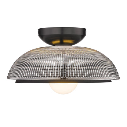 Golden Lighting Crawford 1-light Flush Mount in Matte Black - - Golden Lighting