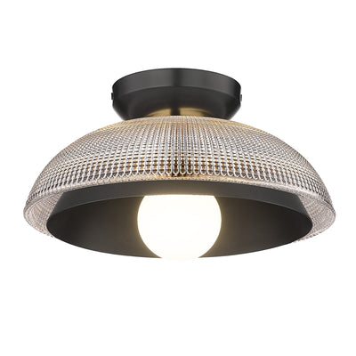 Golden Lighting Crawford 1-light Flush Mount in Matte Black - Default Title - Golden Lighting