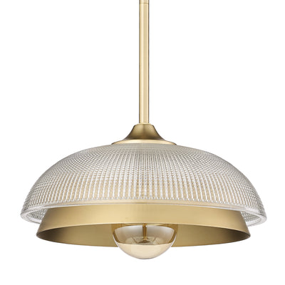 Golden Lighting Crawford 1-light Pendant in Brushed Champagne Brass - - Golden Lighting