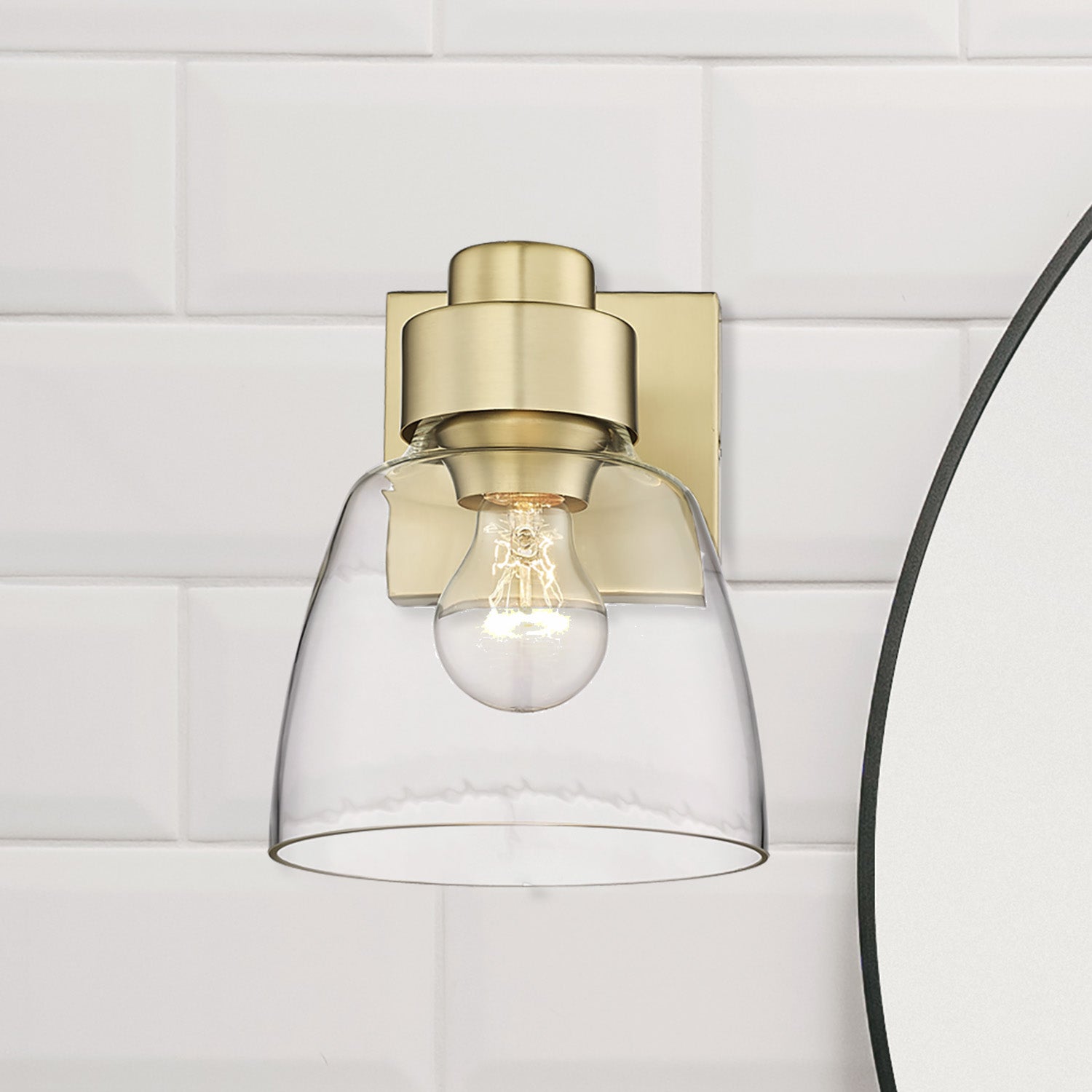Golden Lighting Remy 1-light Wall Sconce in Brushed Champagne Brass - - Golden Lighting