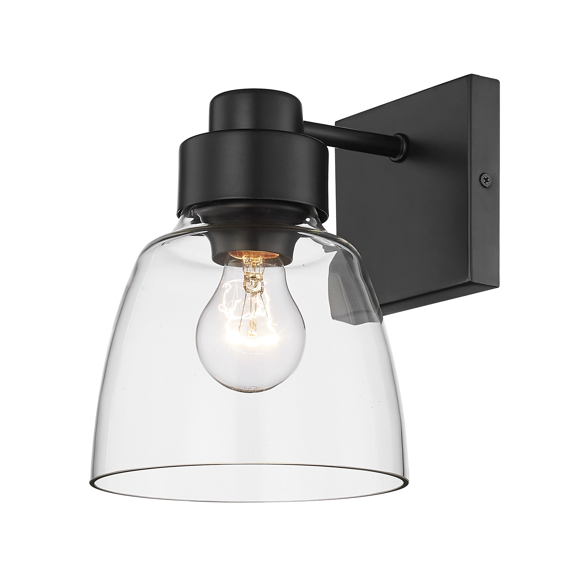 Golden Lighting Remy 1-light Wall Sconce in Matte Black - - Golden Lighting