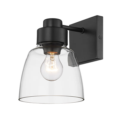 Golden Lighting Remy 1-light Wall Sconce in Matte Black - - Golden Lighting