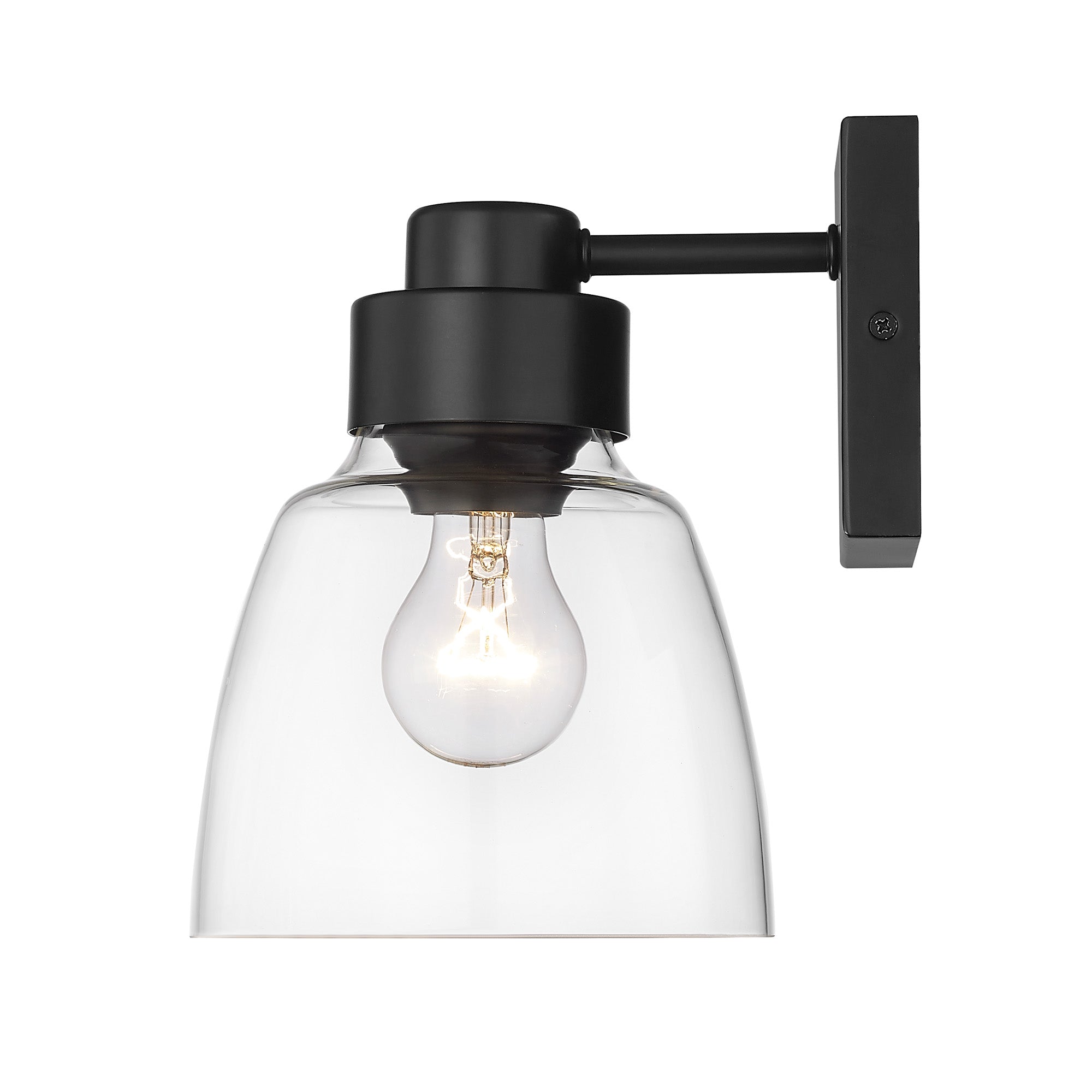 Golden Lighting Remy 1-light Wall Sconce in Matte Black - - Golden Lighting