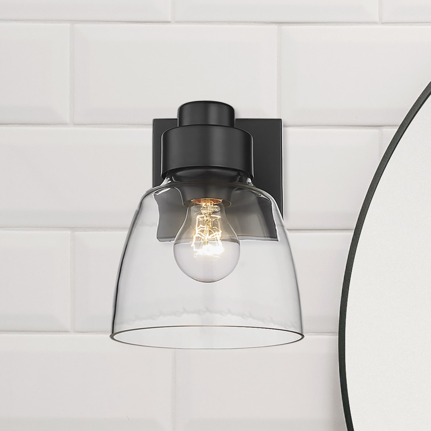 Golden Lighting Remy 1-light Wall Sconce in Matte Black - - Golden Lighting