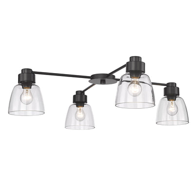 Golden Lighting Remy 4-light Flush Mount in Matte Black - - Golden Lighting