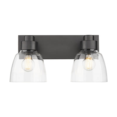 Golden Lighting Remy 2-light Vanity in Matte Black - - Golden Lighting