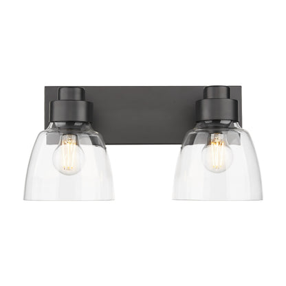 Golden Lighting Remy 2-light Vanity in Matte Black - - Golden Lighting