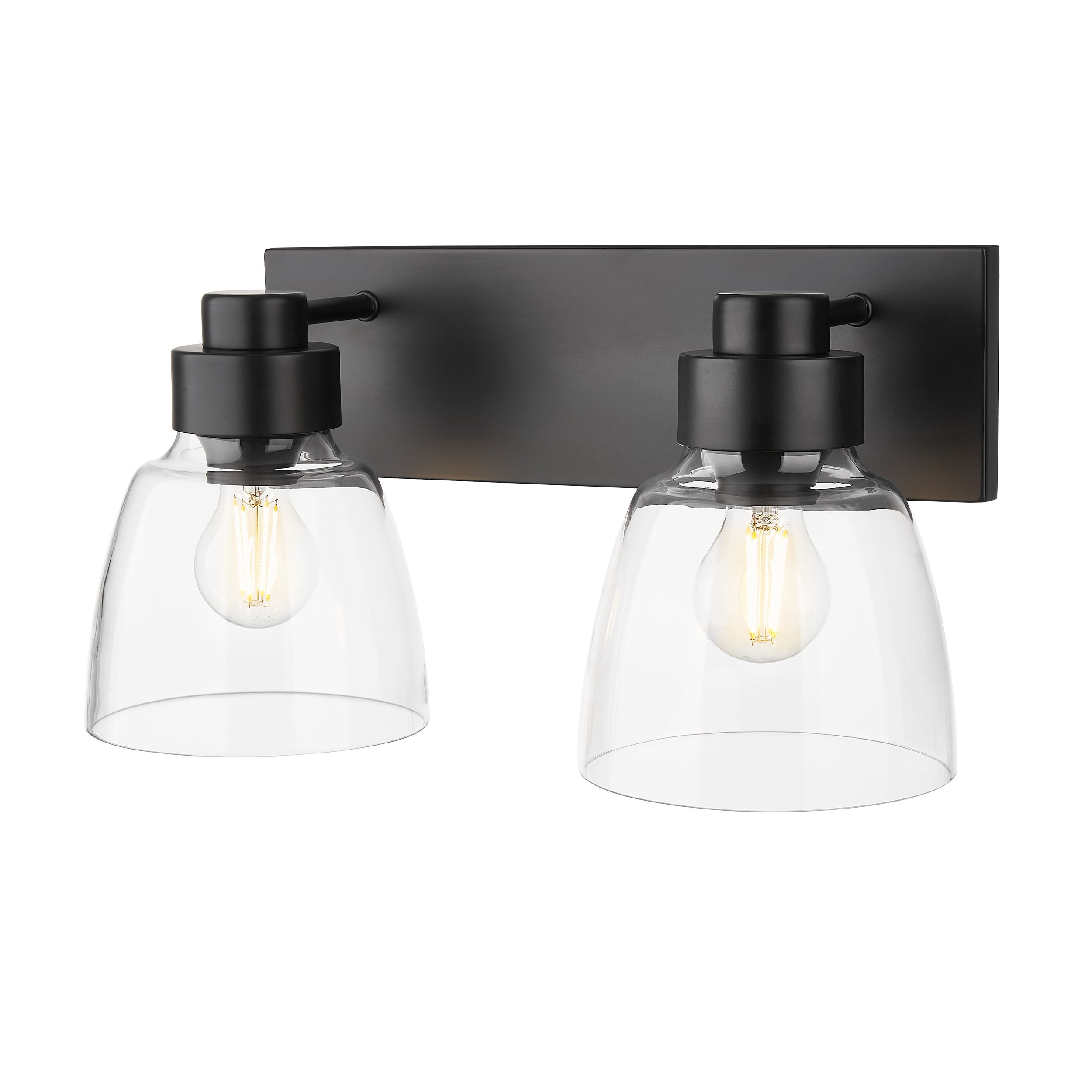 Golden Lighting Remy 2-light Vanity in Matte Black - - Golden Lighting
