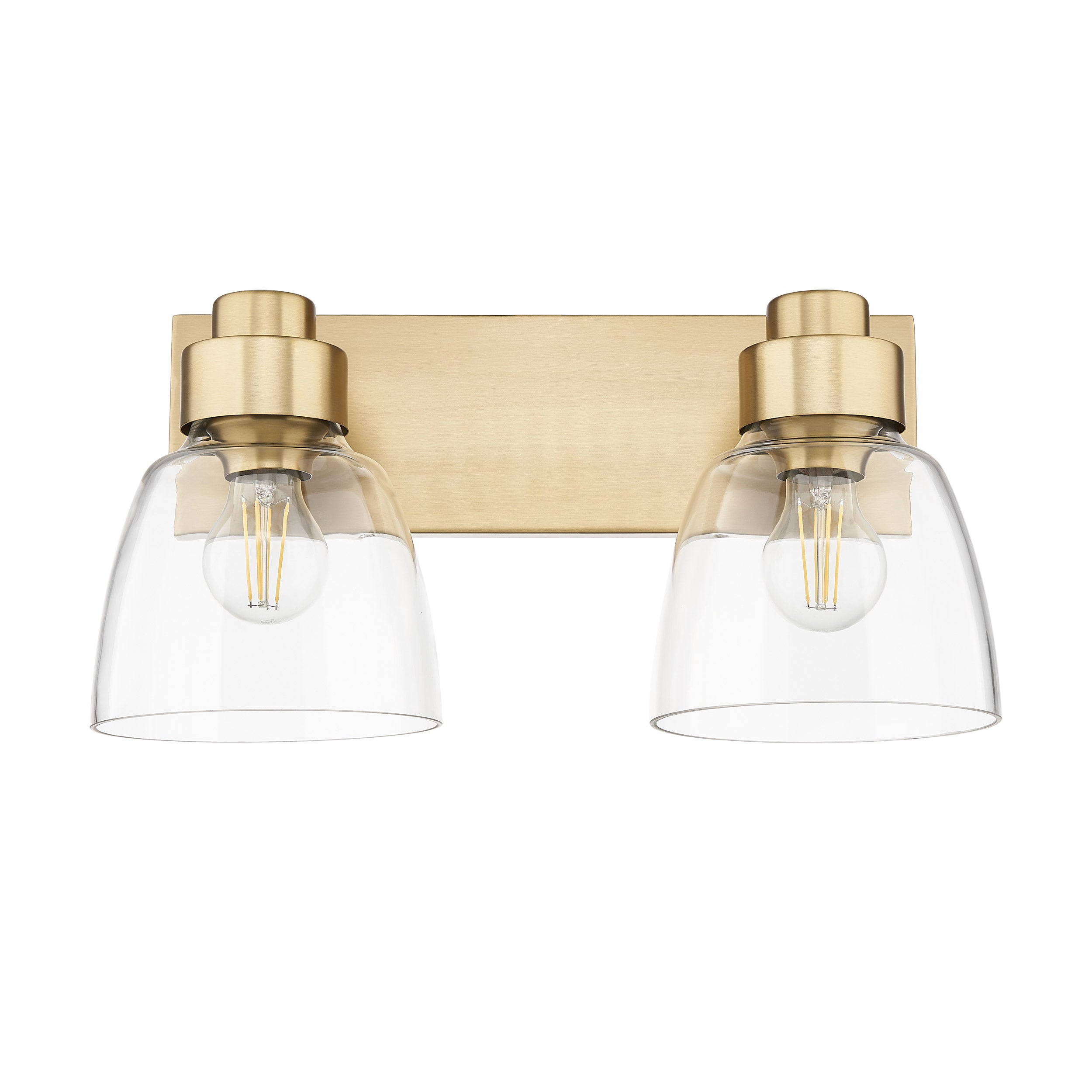 Remy 2 Light Bath Vanity in Brushed Champagne Bronze with Clear Glass Shade - Default Title - Golden Lighting