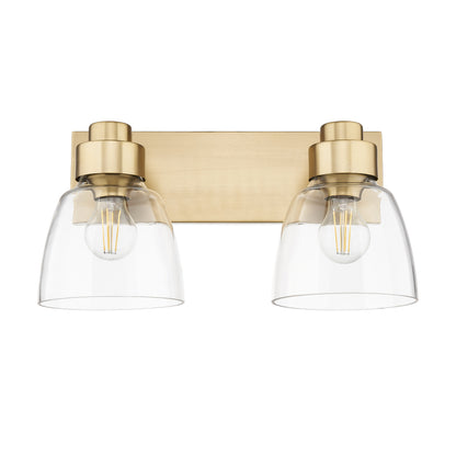 Remy 2 Light Bath Vanity in Brushed Champagne Bronze with Clear Glass Shade - Default Title - Golden Lighting