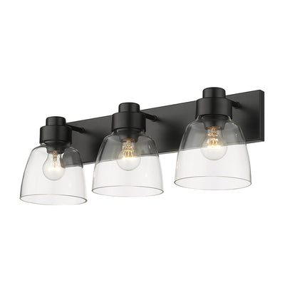 Golden Lighting Remy 3-light Vanity in Matte Black - - Golden Lighting