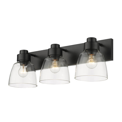 Golden Lighting Remy 3-light Vanity in Matte Black - - Golden Lighting