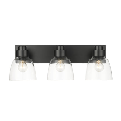 Golden Lighting Remy 3-light Vanity in Matte Black - - Golden Lighting