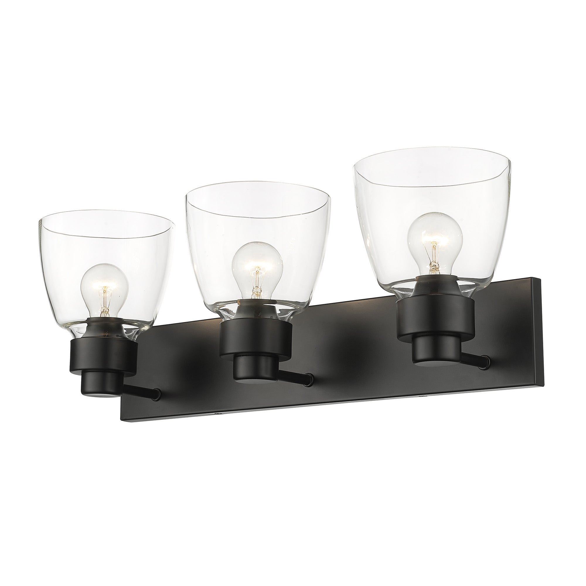 Golden Lighting Remy 3-light Vanity in Matte Black - - Golden Lighting