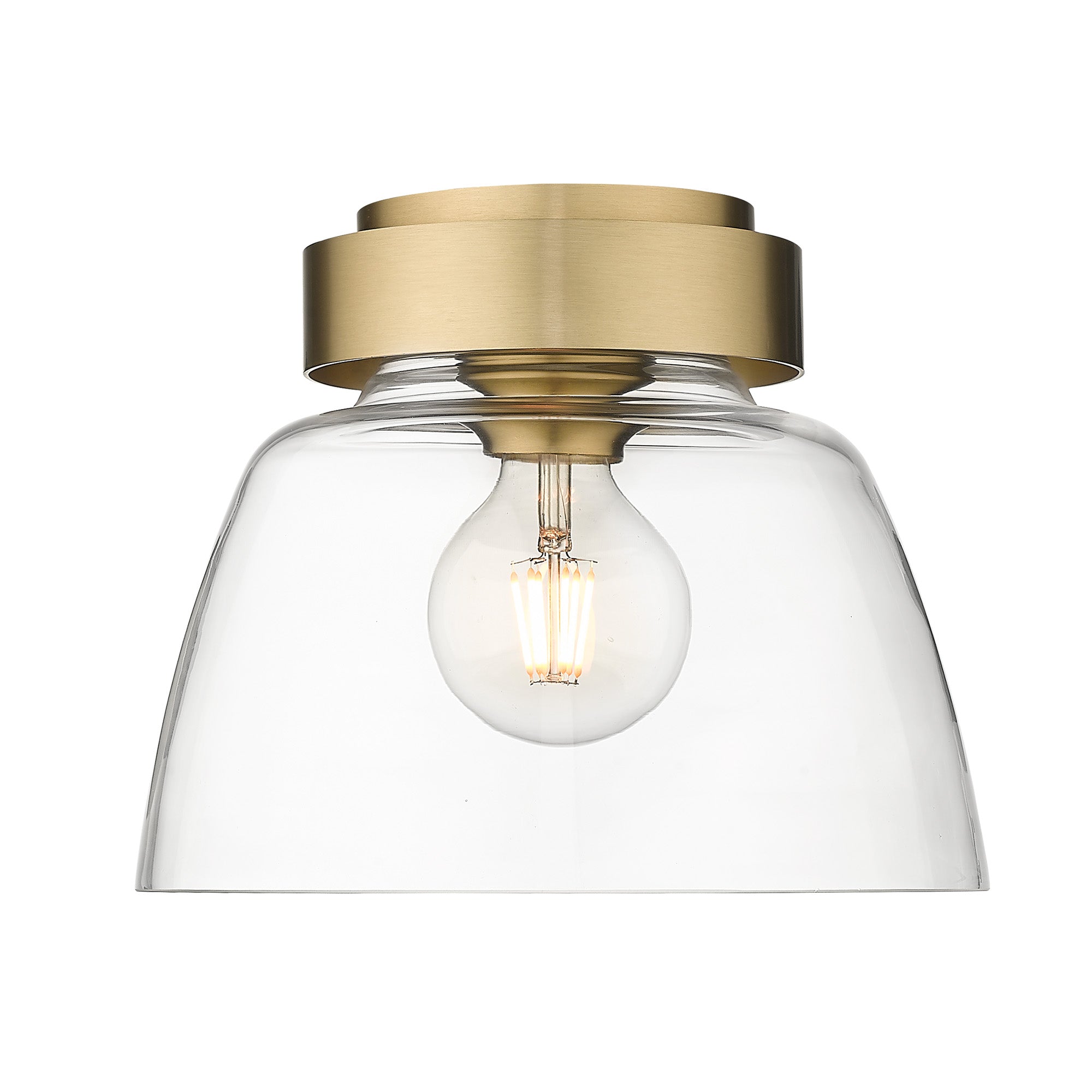Golden Lighting Remy 1-light Flush Mount in Brushed Champagne Brass - - Golden Lighting