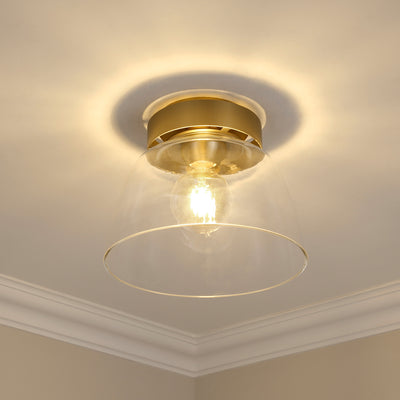 Golden Lighting Remy 1-light Flush Mount in Brushed Champagne Brass - - Golden Lighting