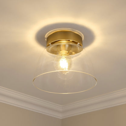 Golden Lighting Remy 1-light Flush Mount in Brushed Champagne Brass - - Golden Lighting