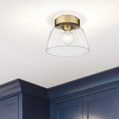 Golden Lighting Remy 1-light Flush Mount in Brushed Champagne Brass - - Golden Lighting