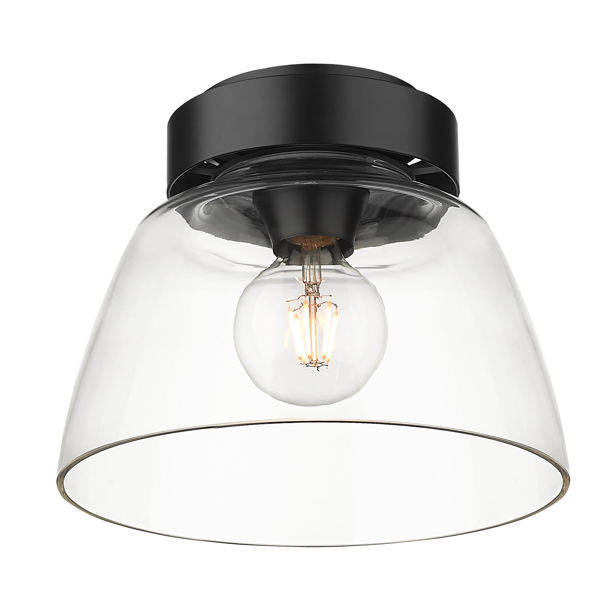 Golden Lighting Remy 1-light Flush Mount in Matte Black - - Golden Lighting