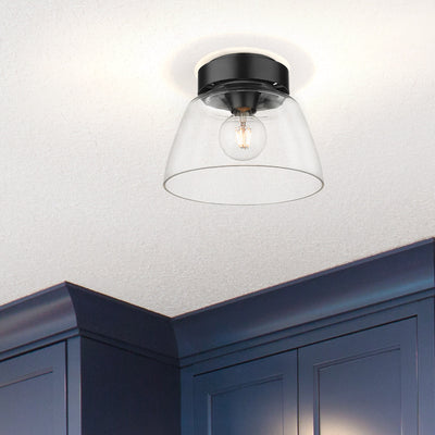 Golden Lighting Remy 1-light Flush Mount in Matte Black - - Golden Lighting