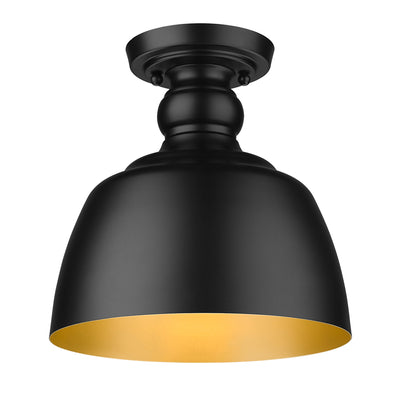Holmes 1-light Flush Mount in Matte Black