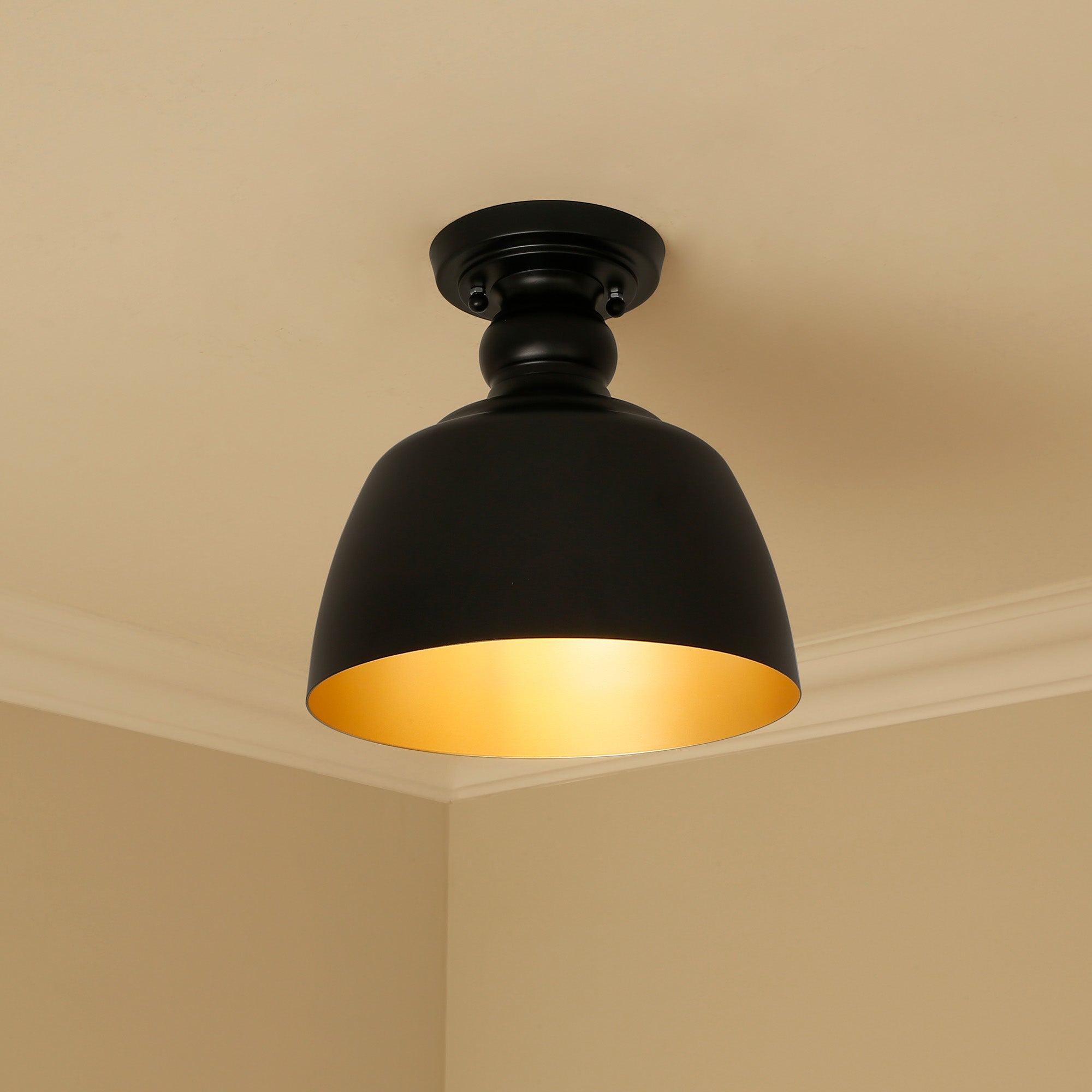Holmes 1-light Flush Mount in Matte Black