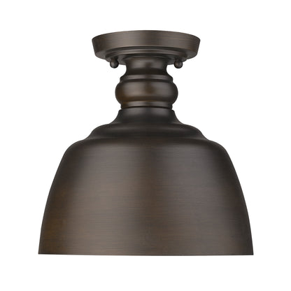 Holmes 1-light Flush Mount in Rubbed Bronze