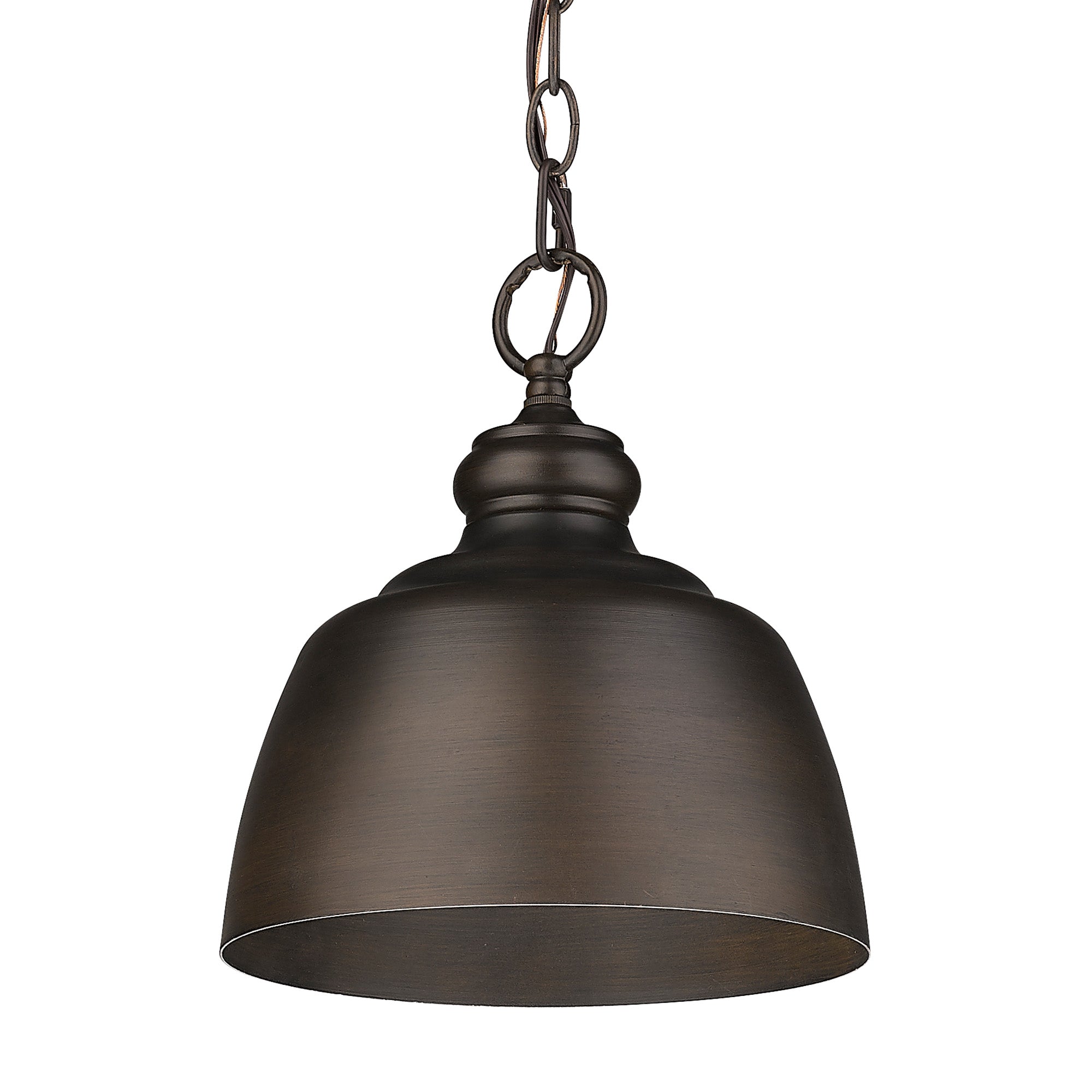 Holmes Mini Pendant in Rubbed Bronze - - Golden Lighting