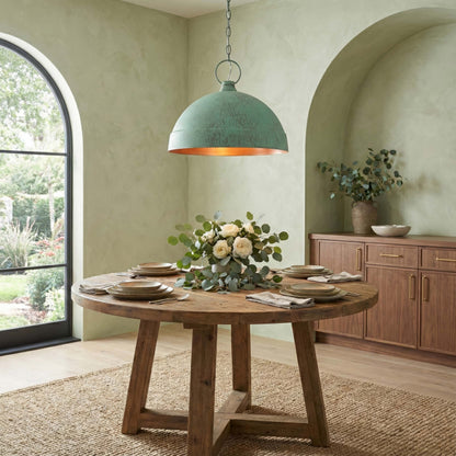 Golden Lighting Lincoln 1-light Pendant in Green Patina - - Golden Lighting