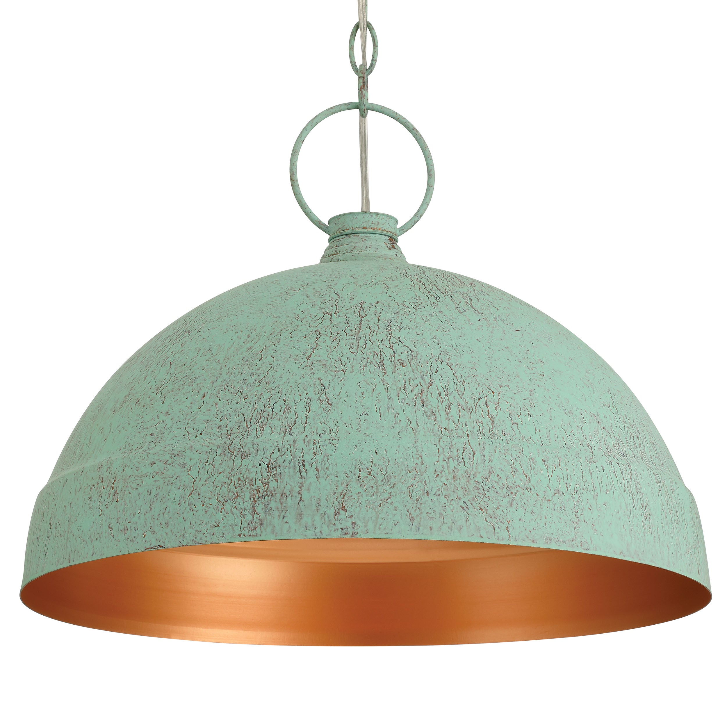 Golden Lighting Lincoln 1-light Pendant in Green Patina - - Golden Lighting