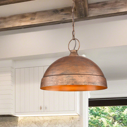 Golden Lighting Lincoln 1-light Pendant in Vintage Copper - - Golden Lighting