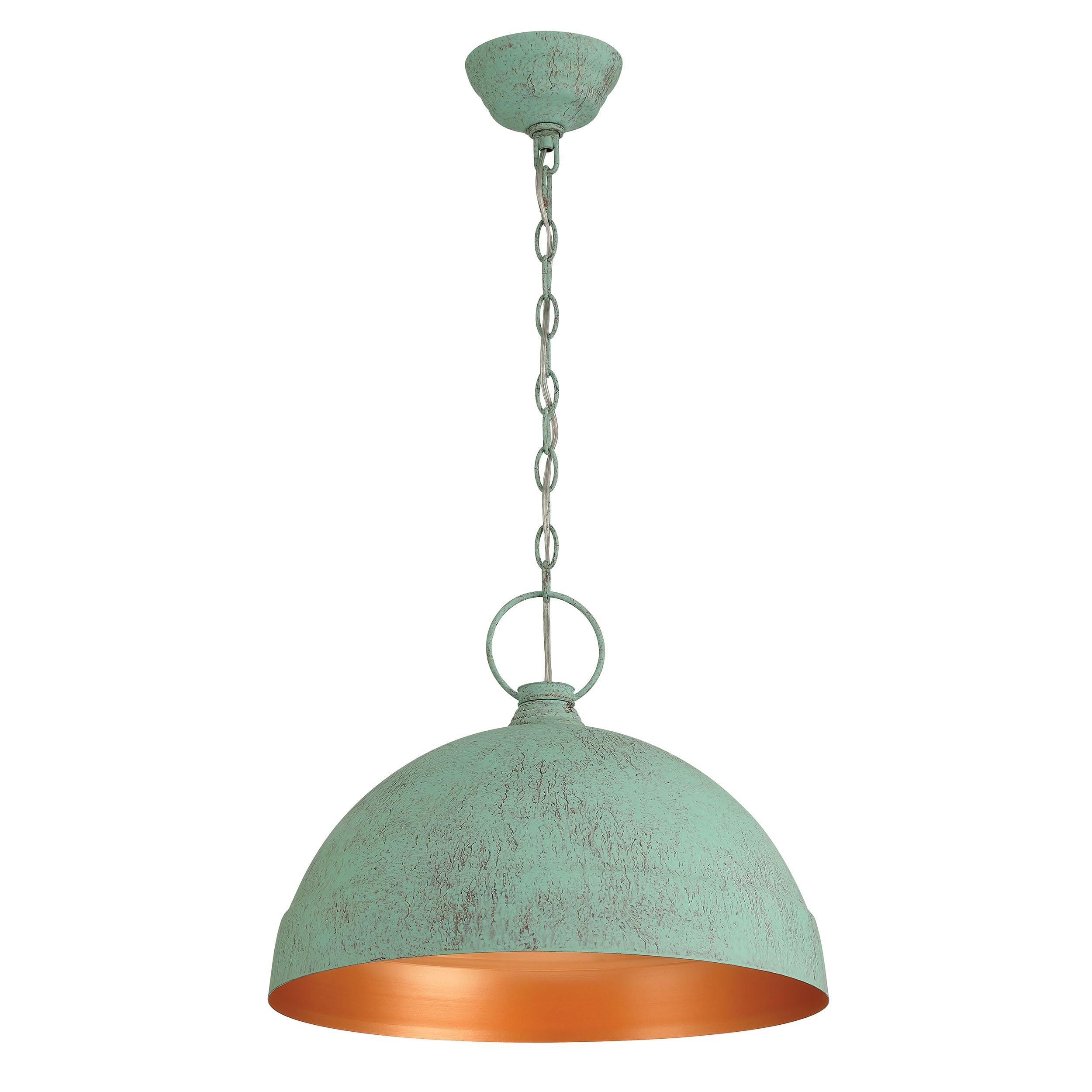 Golden Lighting Lincoln 1-light Pendant in Green Patina - Default Title - Golden Lighting
