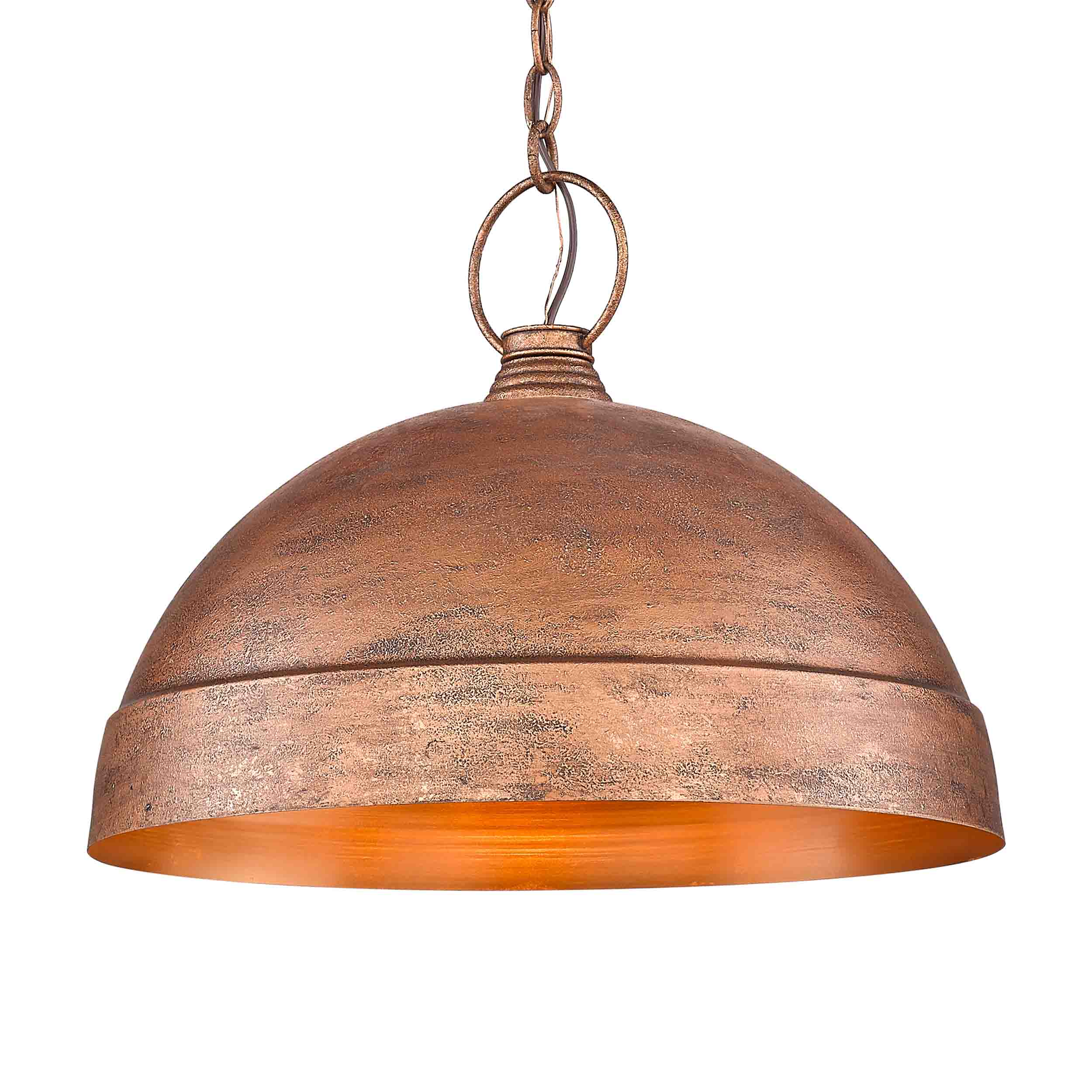 Golden Lighting Lincoln 1-light Pendant in Vintage Copper
