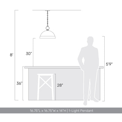 Golden Lighting Lincoln 1-light Pendant in Vintage Copper - - Golden Lighting