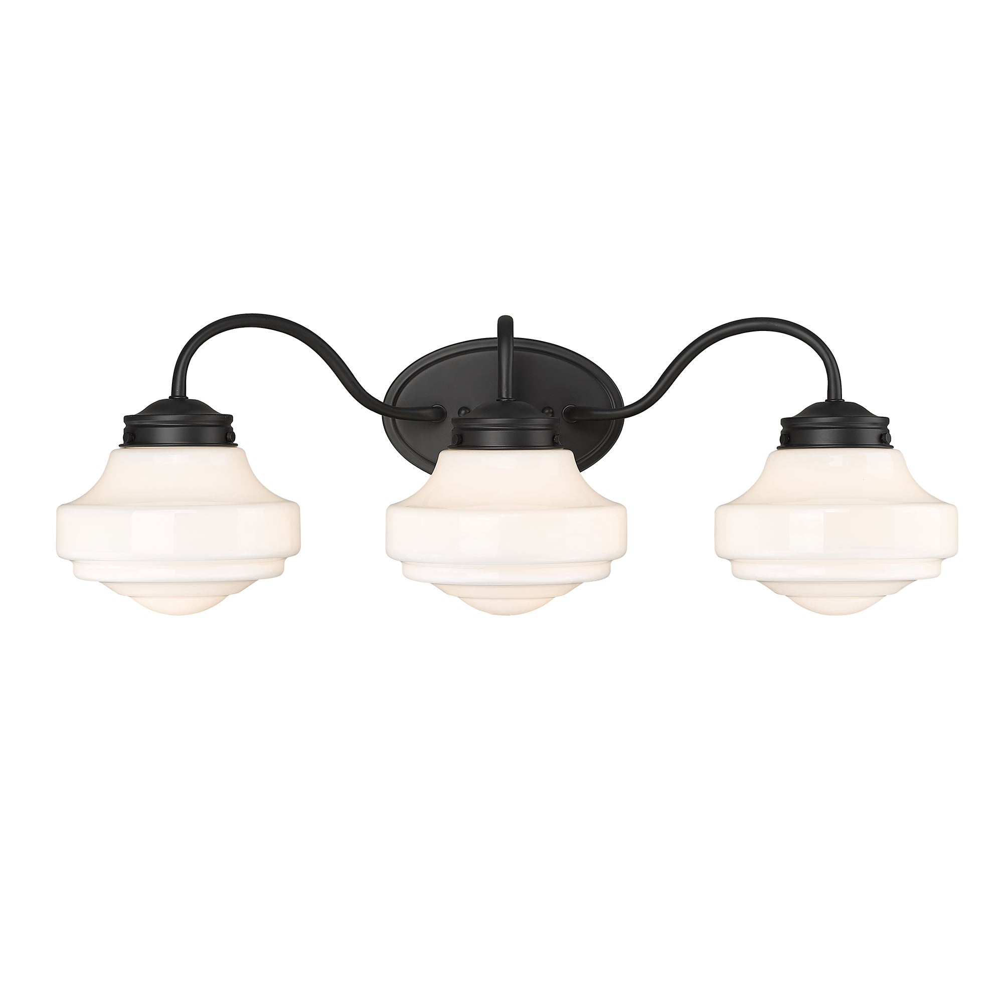 Golden Lighting Ingalls 3-light Vanity in Matte Black - - Golden Lighting