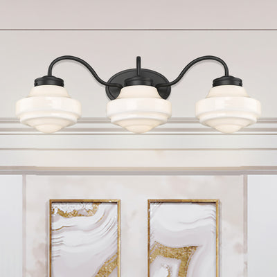 Golden Lighting Ingalls 3-light Vanity in Matte Black - - Golden Lighting