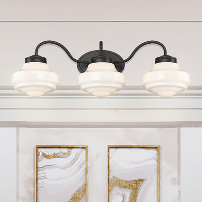 Golden Lighting Ingalls 3-light Vanity in Matte Black - - Golden Lighting