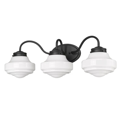 Golden Lighting Ingalls 3-light Vanity in Matte Black - - Golden Lighting