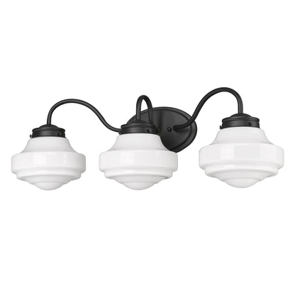 Golden Lighting Ingalls 3-light Vanity in Matte Black - - Golden Lighting