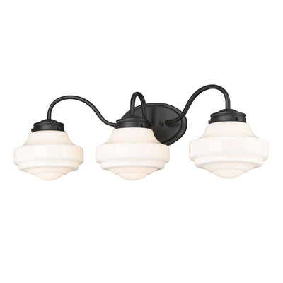 Golden Lighting Ingalls 3-light Vanity in Matte Black - Default Title - Golden Lighting