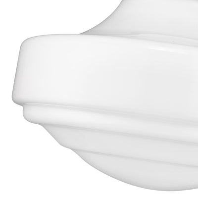 Golden Lighting Ingalls 1-light 16in Pendant in Matte Black and Vintage Milk Glass - - Golden Lighting